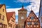 Half-timbered houses Rothenburg ob der Tauber Old Town Bavaria Germany