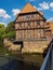 Half-timbered red brick houses