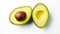 half top avocado background