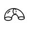 half torus line vector doodle simple icon