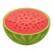 Half watermelon icon, isometric style