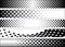 Halftone Black and White Web Banners