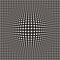 Halftone bloat effect optical illusion. Abstract geometric background design. Vector seamless black and white pattern.