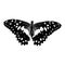 Halftone butterfly. Collage design element in trendy magazine style. Vector illustration with vintage grunge punk cutout