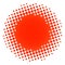 Halftone circle orange