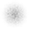 Halftone circles, halftone dots pattern. Monochrome half-tone