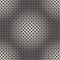 Halftone circles seamless pattern. Abstract geometric texture with size gradation of rings. Gradient transition effect back