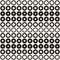 Halftone circles vector seamless pattern. Abstract geometric texture with size gradation of rings. Gradient transition