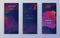 Halftone cloud effect. Halftone smoke dark violet background. Business vibrant banners. Social Media Design. Retro 80`s style