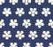 Halftone colorful seamless retro pattern navy blue Japanese round flower chintz