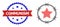 Halftone Communism Camp Icon and Distress Bicolor Communism Seal