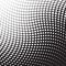 Halftone curved grid background