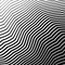 Halftone curved zigzag lines background