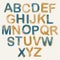 Halftone dots font, pixels print texture letters, vector alphabet.