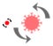 Halftone Dotted Coronavirus Update Icon