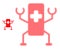 Halftone Dotted Medical Nanobot Icon