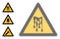 Halftone Dotted Vector Melting Sticky Warning Icon