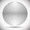 Halftone geomrtric item. ball from dots