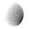 Halftone globe logo vector symbol icon design.