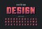 Halftone hexagon font and bold alphabet vector, Digital typeface and number design, Graphic text background