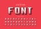 Halftone Hexagon font and bold alphabet vector, Digital writing typeface and number design