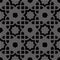 Halftone round black seamless background Islam star cross