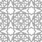 Halftone round black seamless background Islam star cross kaleidoscope