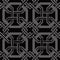 Halftone round black seamless background octagon frame cross