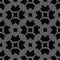 Halftone round black seamless background polygon chain cross square