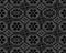 Halftone round black seamless background retro octagon check cross frame flower