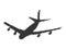 Halftone silhouette of plane