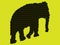 Halftone walking elephant Vector illustration