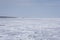 Haliaeetus albicilla flying over Drift ice in the offing of the Abashiri port, Hokkaido, Japan