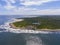 Halibut Point State Park aerial view in Massachusetts, USA