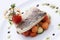 Halibut Steak with Vegetables