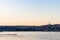 Halic Bridge in Istanbul city in spring evening