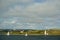 Halifax, Nova Scotia, Canada: Sailboats racing in Halifax Harbor