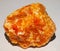 Halite crystal gem mineral stone orange yellow shiny brilliant
