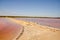 Halite lake in Coorong National park