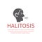 Halitosis. Line Icon. Vector illustration.