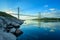 Halkida\'s Bridge mirrored by nature