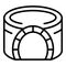 Hall amphitheater icon outline vector. Old stadium