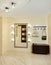 Hall in beige tones with hallstand and mirror