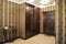 Hall in brown tones, modern classics