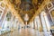 Hall of Mirrors of the famous Palace of Versailles