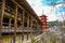 Hall of One Thousand Tatami Mats and Five-Storied Pagoda on the Island of Itsukushima in Hiroshima Bay