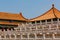 Hall of Preserving Harmony Baohe Dian and white marble railings in Forbidden City, in Beijing, China