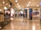 Hall of shopping mall, blurred view