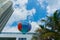 Hallandale Beach Miami large circular retro colored sign