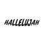 Hallelujah text Design for print